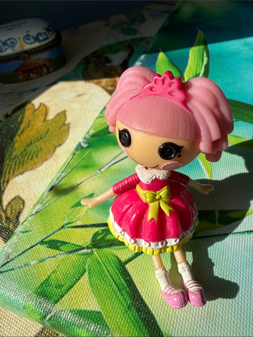 Mini Laloopsy. Pink Princess Fashion Doll with Yellow Bow Accent